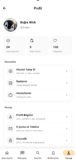 6. Profil ve Ayarlar